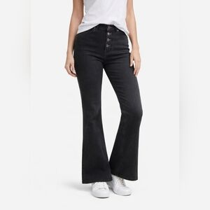 American Apparel Button Flare Jeans size 30 high-rise charcoal gray, NWOT